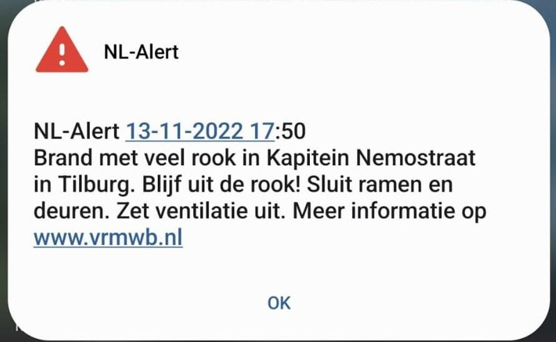NL-bericht op de telefoon