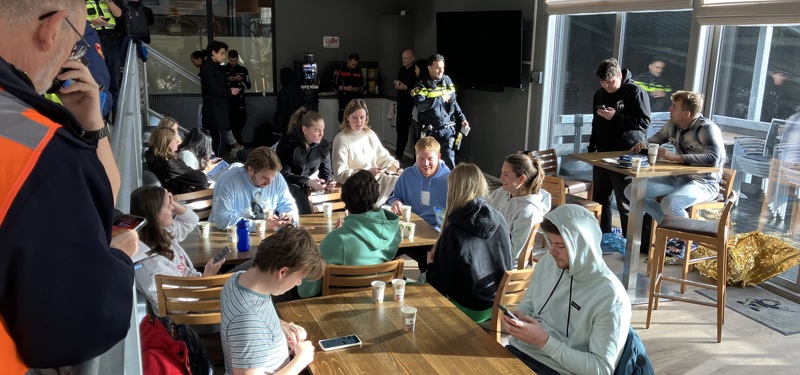 opvang studenten in de brandweerkazerne