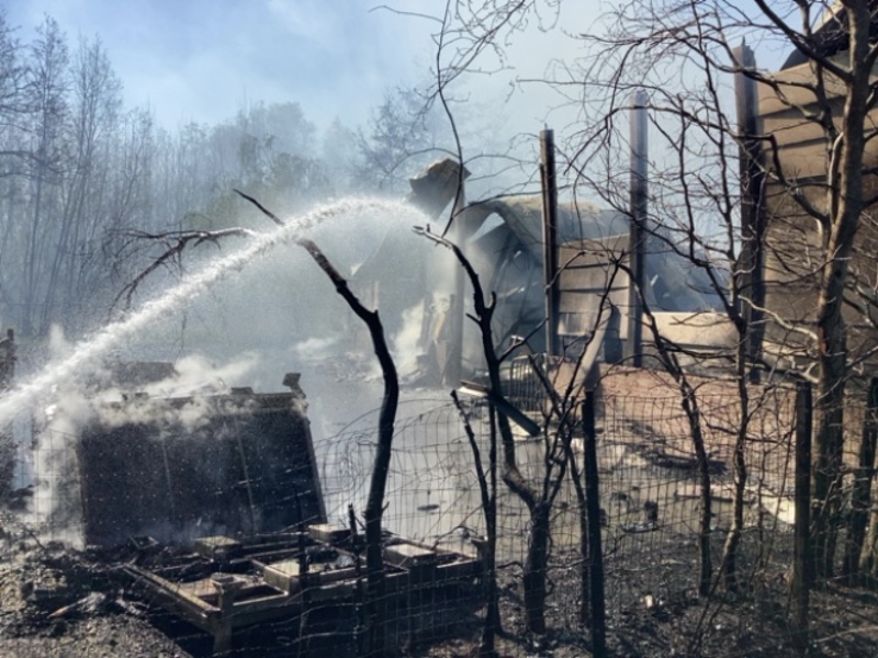 Afgebrand pand